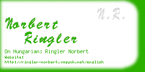 norbert ringler business card